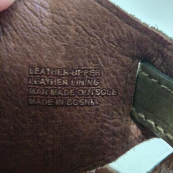 Miz Mooz Maya Leather Olive Green Bootie Sandal Size 37/6.5-7 - Picture 7 of 8